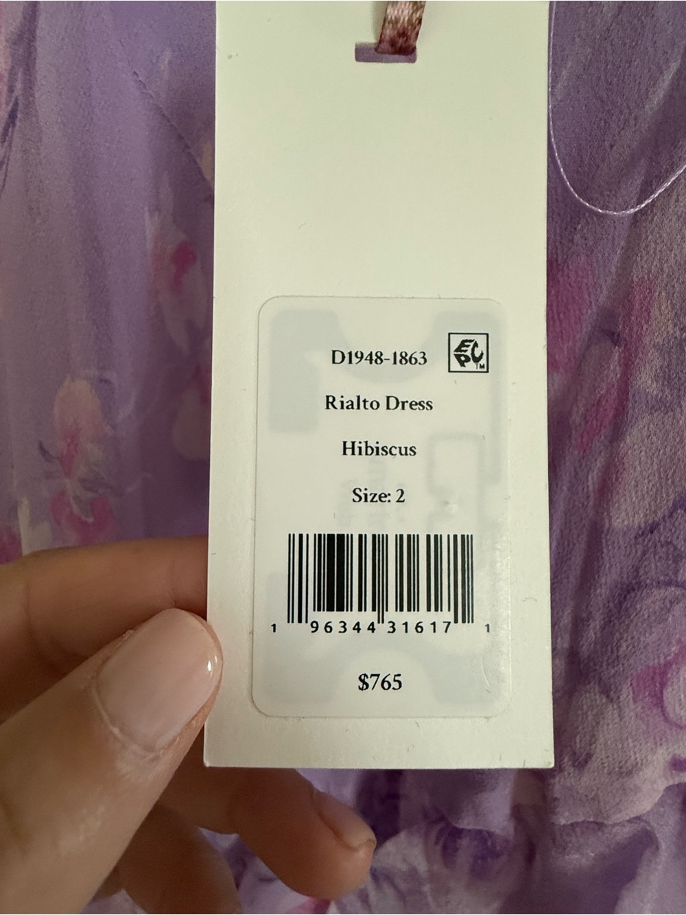 LoveShackFancy Lavender Rialto Maxi Dress in Hibiscus - Picture 5 of 5